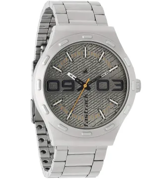 Fastrack, Men’s Watch Analog, Grey Dial Silver Stainless Steel Strap, 3183SM01