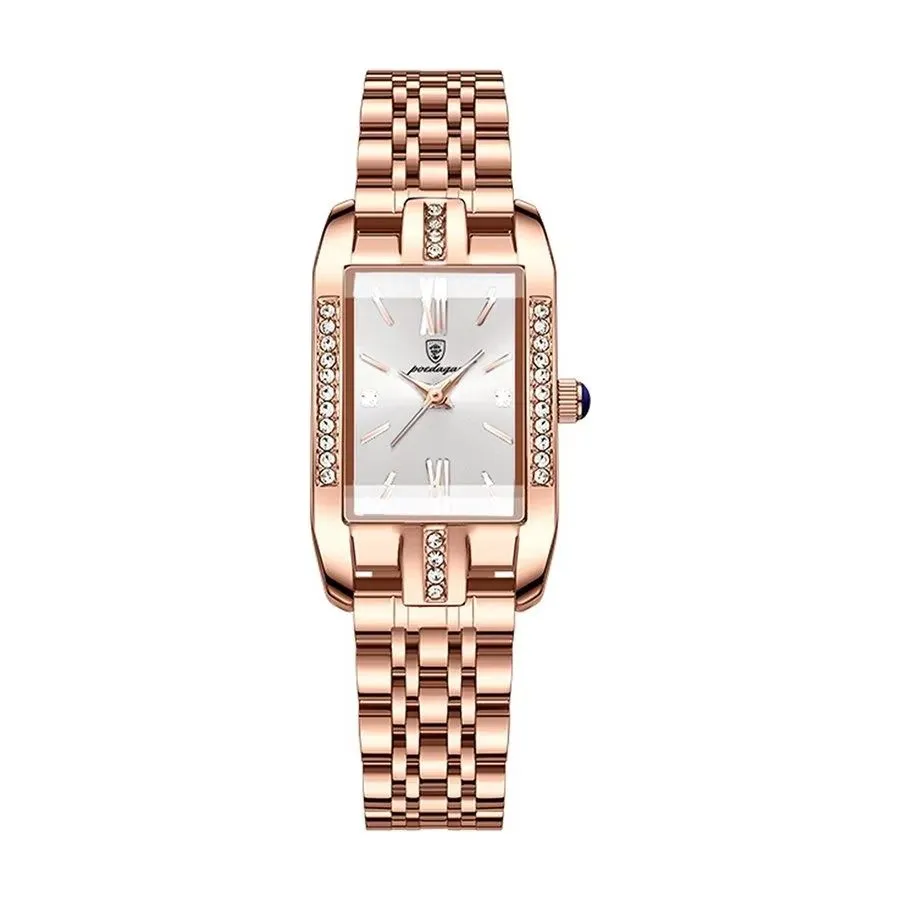 PetiteLuxe Slim Luminous Stainless Steel Quartz Watch